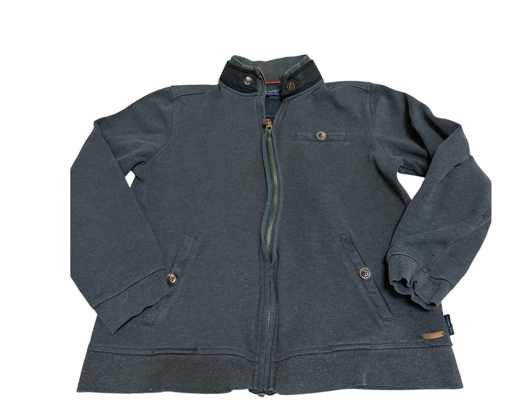 Ted Baker Zip Up Sweatshirt - Dark Gray - Size 4